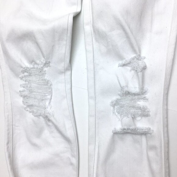 L'Agence Jeans size 27 White Chantal Low Rise Skinny Distressed length 30" - Picture 5 of 12
